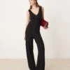 Pretty Lavish Crochet Waistcoat And Flare Trouser Co-ord In Black -Pretty Lavi Clothing Shop 207301724 1 black