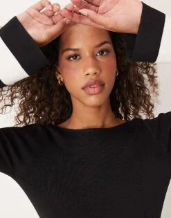 Pretty Lavish Midaxi Knit Dress In Black For Women -Pretty Lavi Clothing Shop 207341953 3