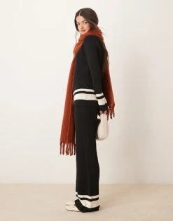 Pretty Lavish Contrast Knit Co-ord In Black -Pretty Lavi Clothing Shop 207341976 1 black 1