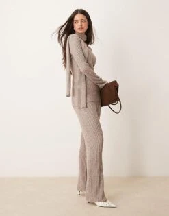 Pretty Lavish Ribbed Knit Co-ord In Grey -Pretty Lavi Clothing Shop 207341996 1 grey 1
