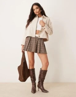 Pretty Lavish Cropped Trench Coat In Stone For Women -Pretty Lavi Clothing Shop 207342205 2