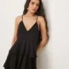 Pretty Lavish Textured Ruffle Maxi Dress In Black For Women -Pretty Lavi Clothing Shop 207630344 1 black