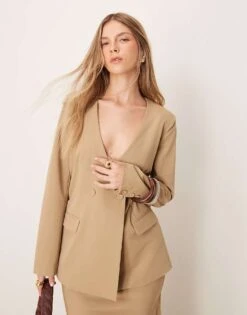 Pretty Lavish Tailored Co-ord In Camel -Pretty Lavi Clothing Shop 207630407 1 camel