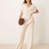 Pretty Lavish Rib Knit Co-ord In Cream -Pretty Lavi Clothing Shop 207630471 2