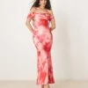Pretty Lavish Asymmetric Cold Shoulder Slip Maxi Dress In Pink And Red Floral For Women Pink & Red Floral -Pretty Lavi Clothing Shop 207630541 1 pinkredfloral