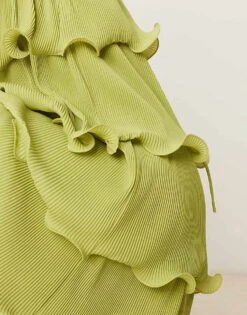 Pretty Lavish Tiered Ruffle Maxi Dress In Pistachio For Women -Pretty Lavi Clothing Shop 207667017 4